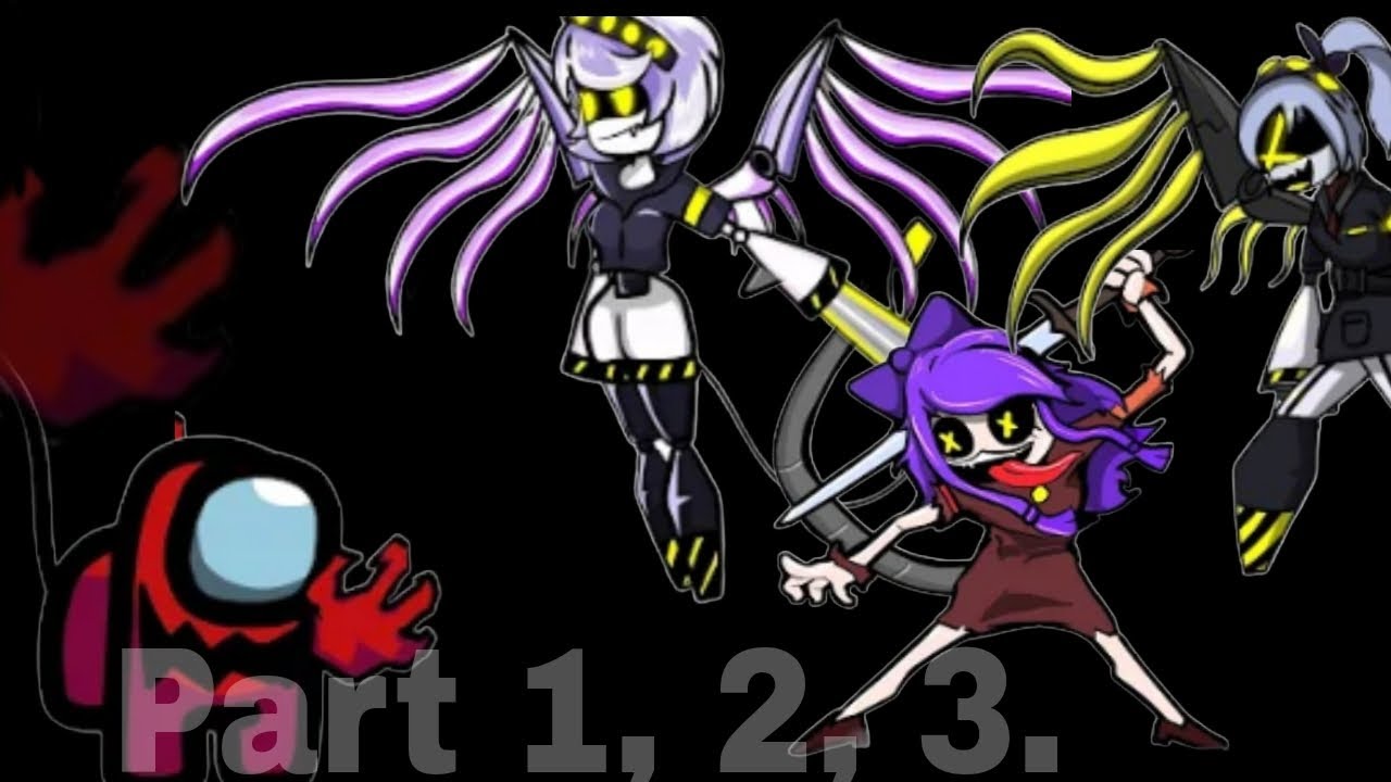 (Part.1..2..3..) Mini Crewmate Kills Murder Drones Characters @damnseconds