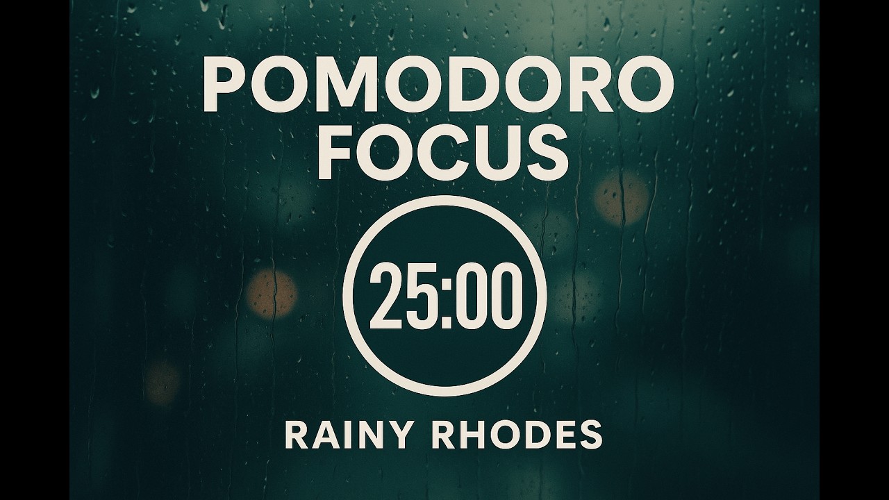 Pomodoro 2H #2 | 25/5 ×4 Study Music · Rain Ambience · No Vocals