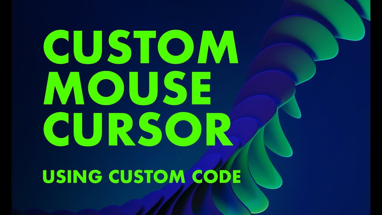 How to Create Custom Mouse Cursor in Editor X | Editor X