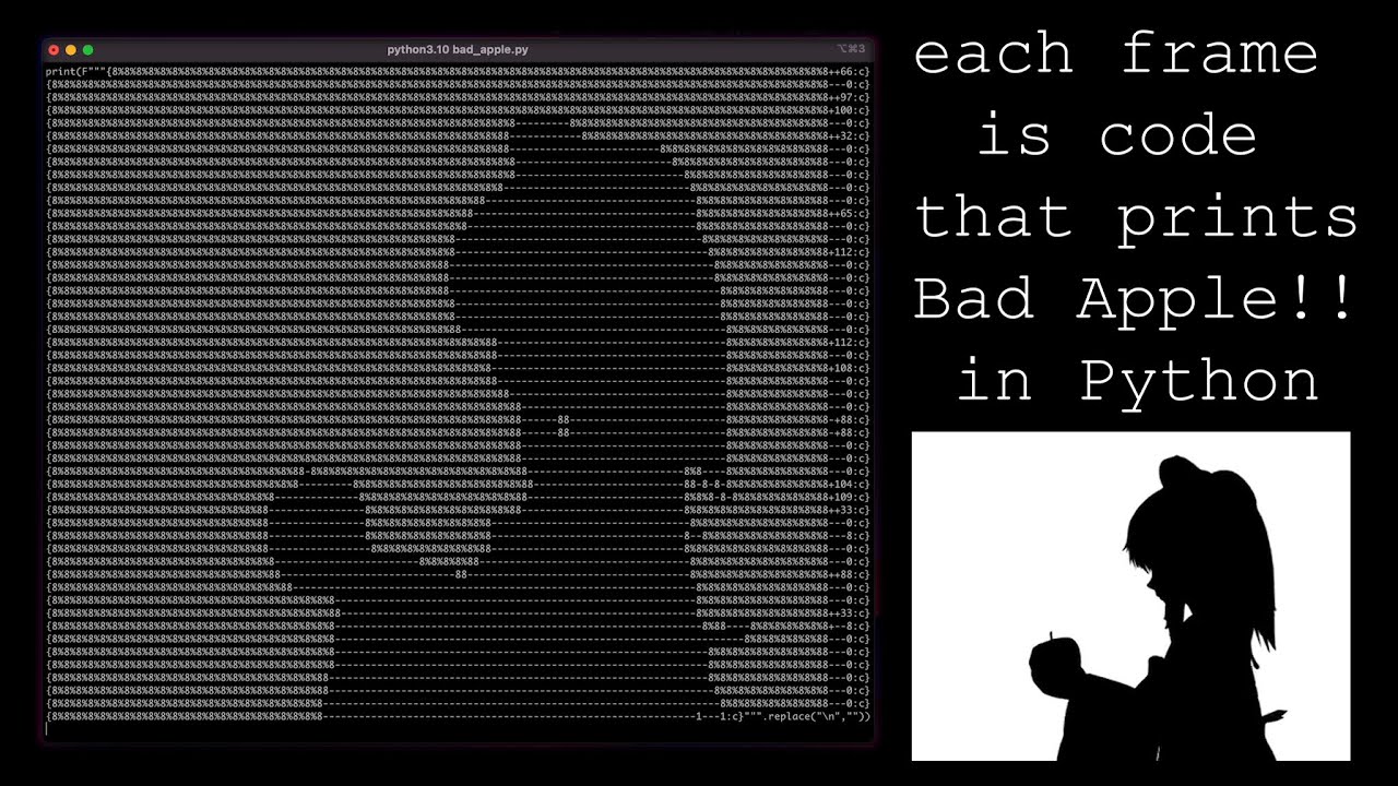 bad apple but its python code