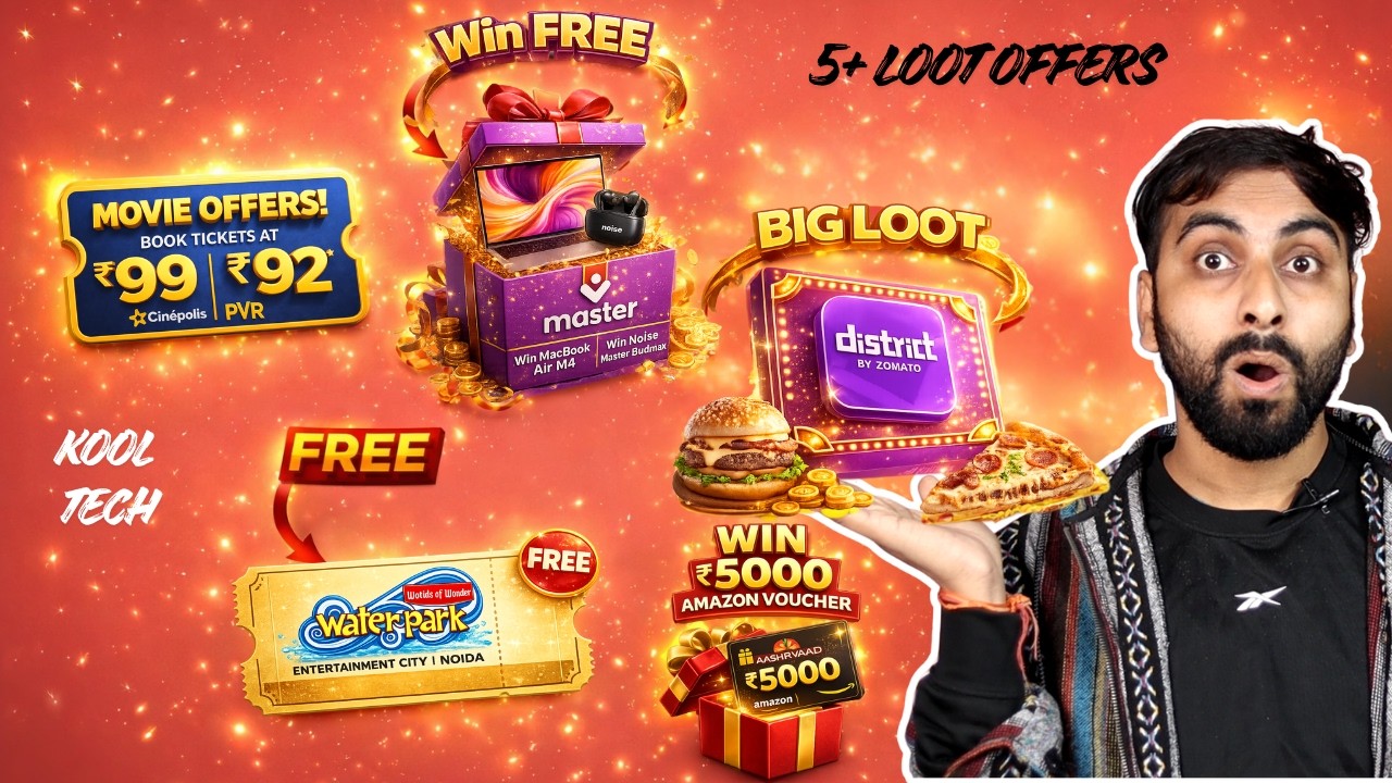 District App Carnival Big Loot | Chatgpt offer Win Macbook & Noise Headphone | PVR & Cinepolis Offer