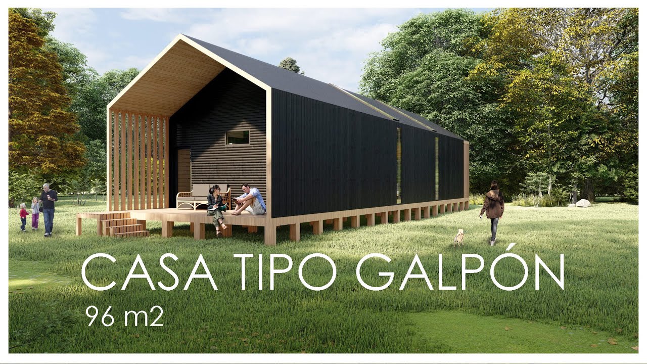 CASA GALPÓN / 96M2 / DISEÑO ARQUITECTÓNICO / VIVIENDA RURAL