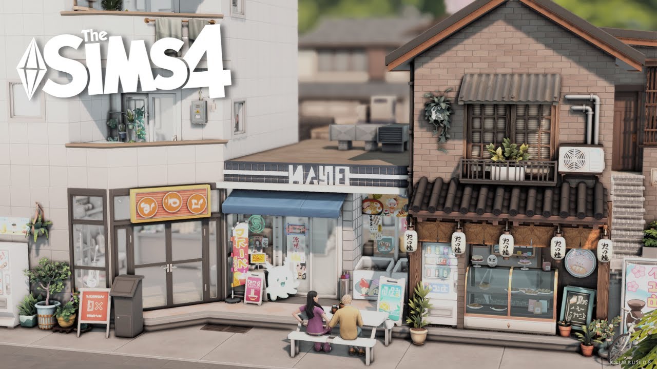 🇯🇵 Wakabamori Street & Apartments 🏘️ | Sims 4 Stop Motion | NO CC