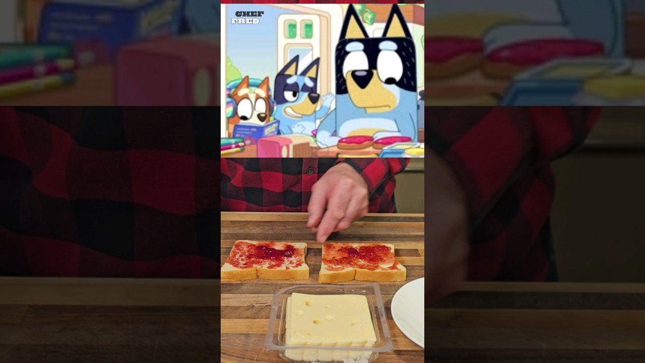 Cheese And Jammin' It Up With The Blueys!🤤 #shorts #bluey #jam #toast