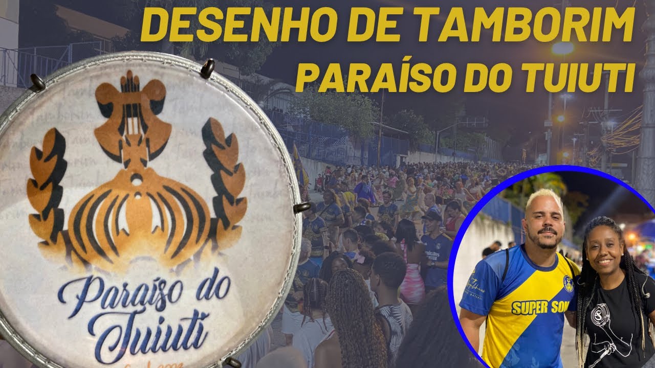 Desenho de Tamborim da Paraíso do Tuiuti - Carnaval 2023.