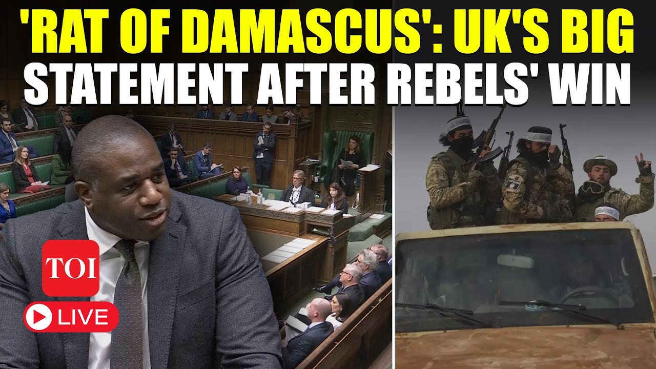 LIVE: UK's Powerful Response To Syrian Rebels' Takeover; 'Rat Of Damascus...' | Watch