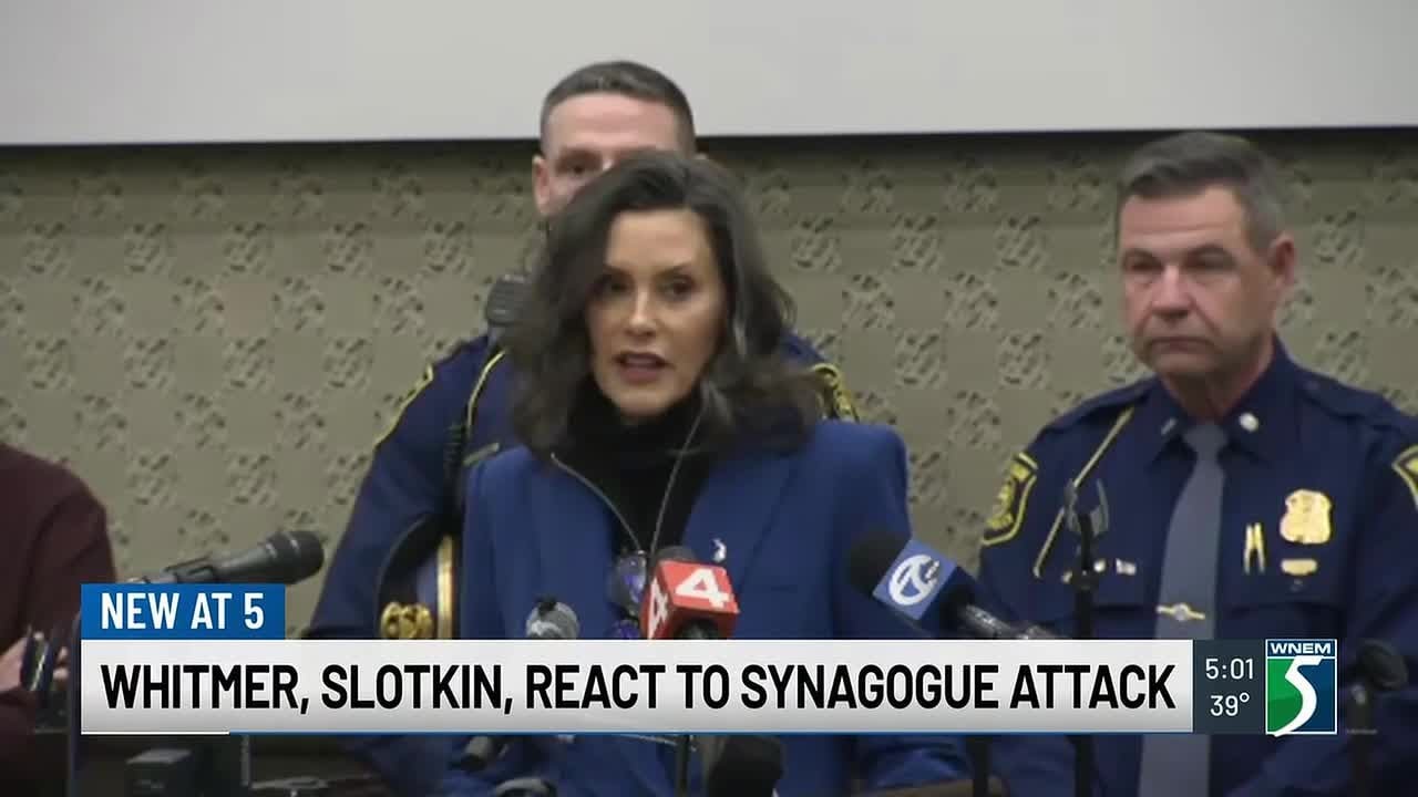 Уитмер и Слоткин просят смягчить риторику после нападения на синагогу.