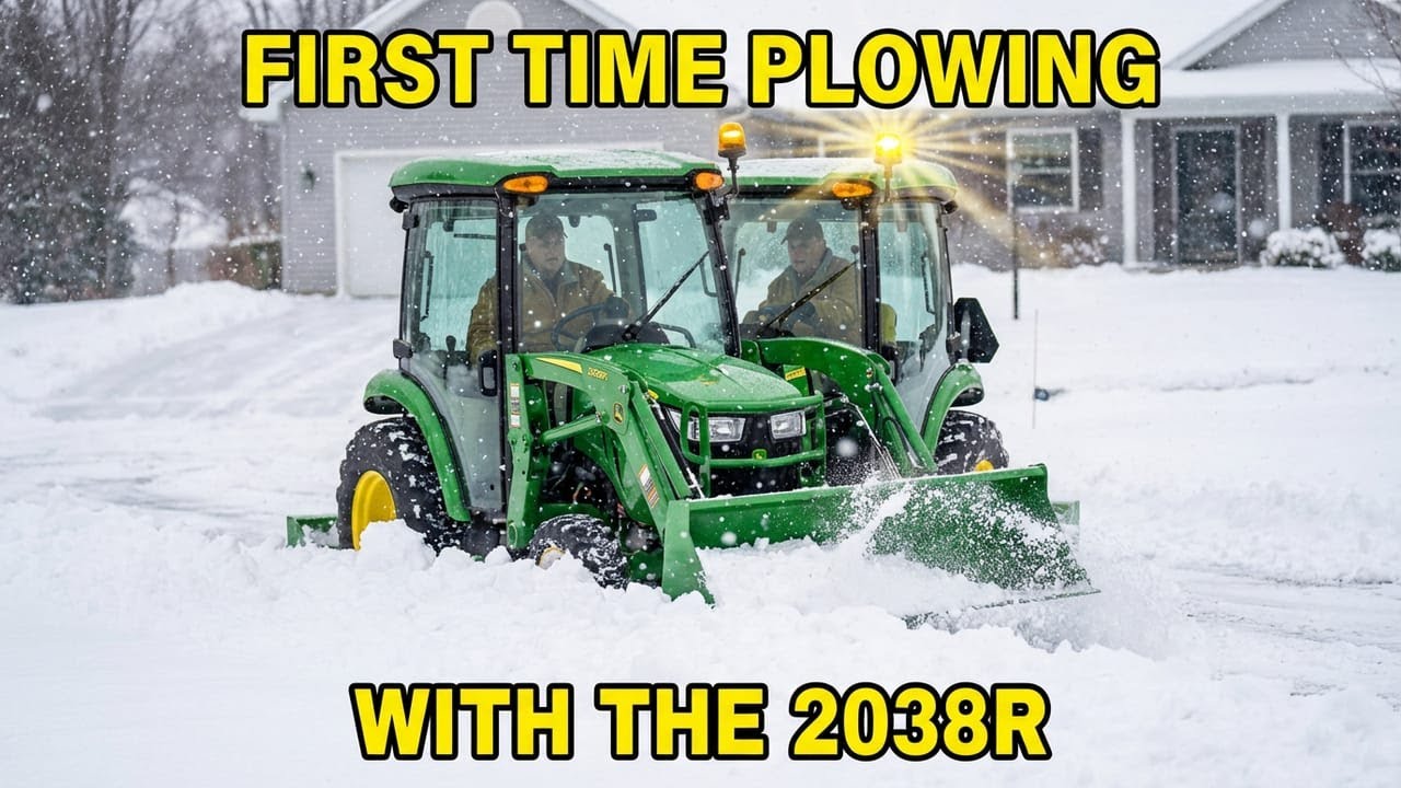 Buffalo BLIZZARD  Plowing with John Deere 2038R for the first time