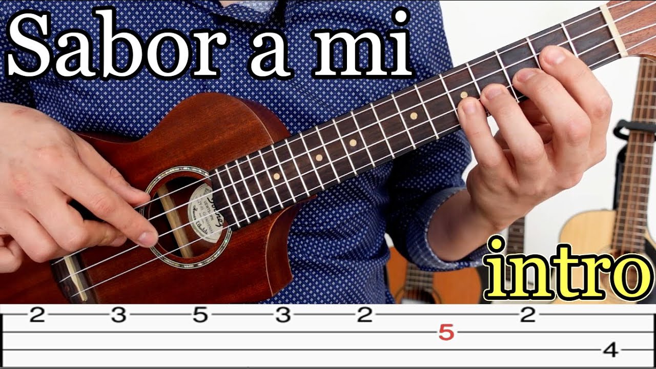 Como tocar INTRO de SABOR A MI: Tutorial ukulele