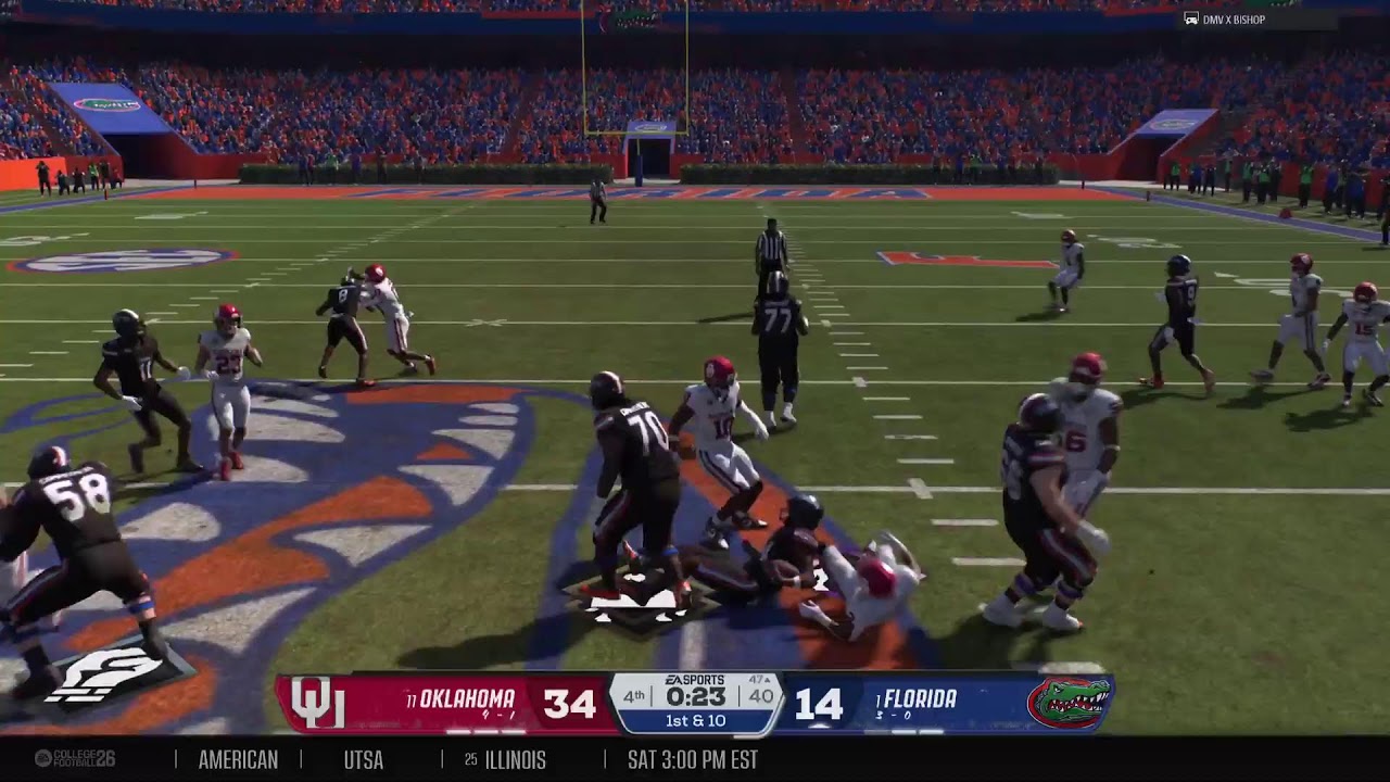 EASports College Football26 Dynasty 2025 Week 5 User game Florida Gators vs Oklahoma Sooners