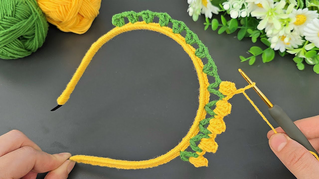 Super Beautiful 🥰 Can You Crochet This Pretty Crown Headband at Home?