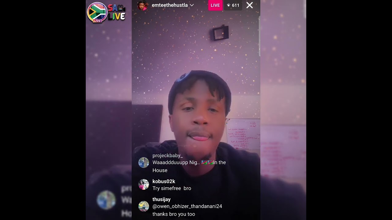 Emtee live (high on za) 😅