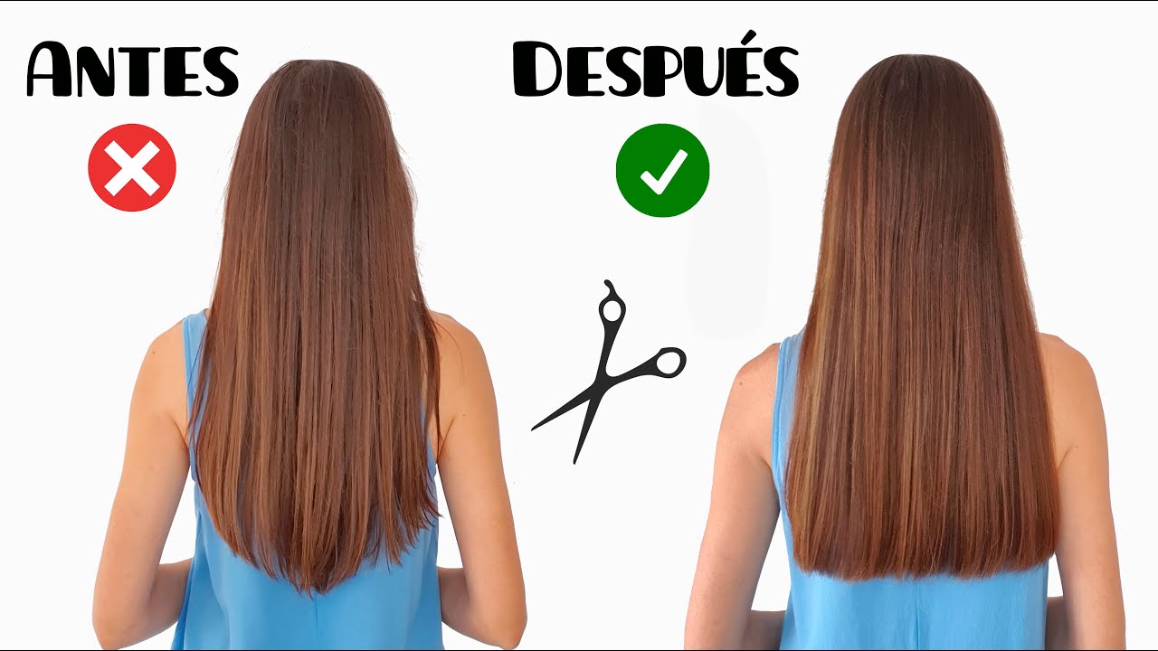 c&oacute;mo CORTAR el CABELLO RECTO en CASA ✅  How to cut straight hair
