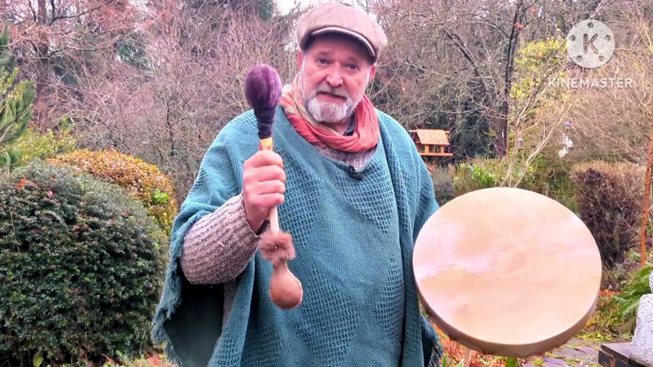 Shamanic drum beater rattle demo