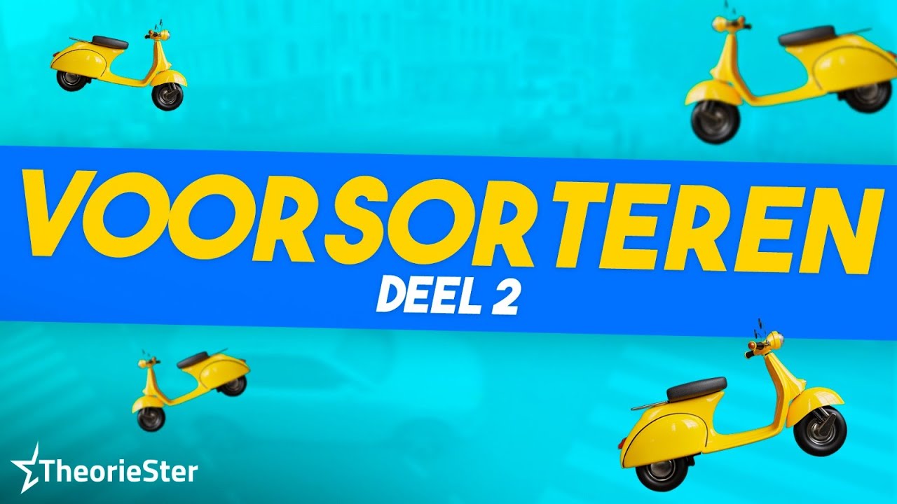5 Scooter theorie examen vragen voorsorteren - Scooter theorie - Auto theorie - Motor theorie (CBR)