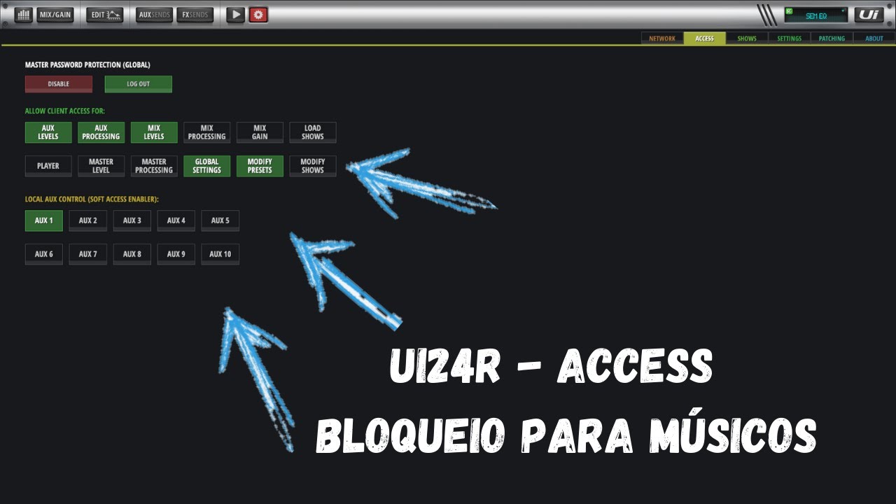 Soundcraft UI24R UI16 ACCESS -- ACESSO PARA MÚSICOS