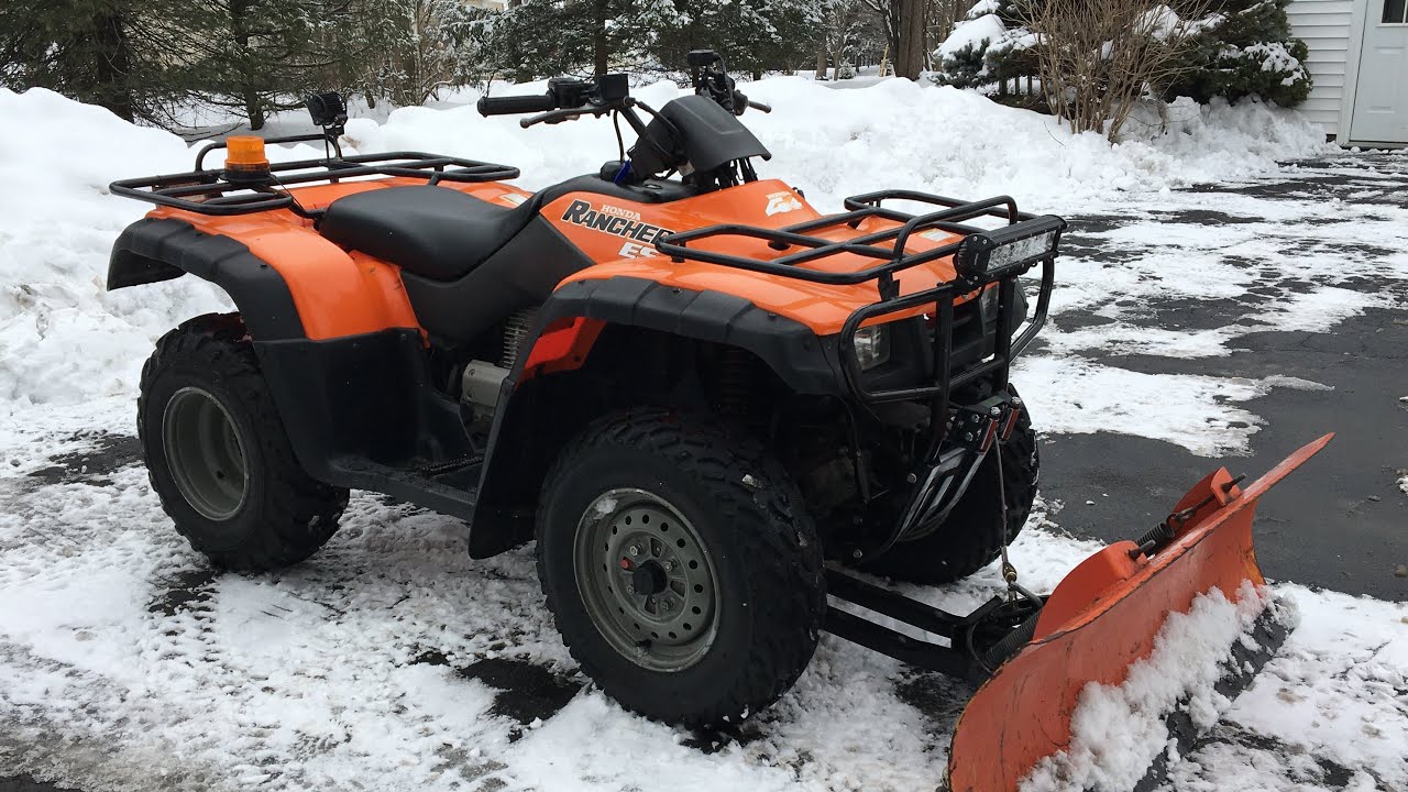 Мой снегоочиститель для квадроцикла! Обновление Honda Rancher..