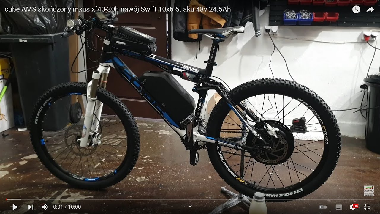 cube AMS skończony mxus xf40-30h nawój Swift 10x6 6t aku 48v 24.5Ah @mgvolt rower elektryczny