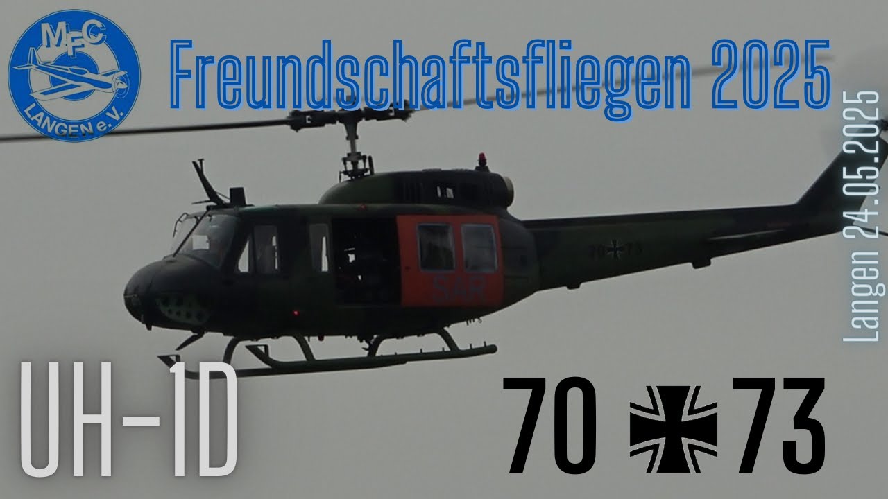 RC ELECTRIC HUEY UH 1-D 70+73 (Freundschaftsfliegen 2025 beim MFC Langen)