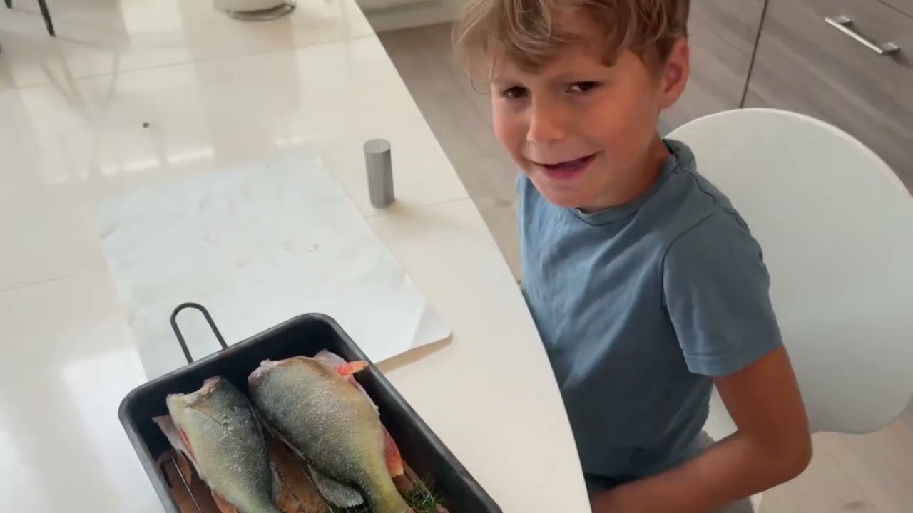 Röker abborre efter fiske