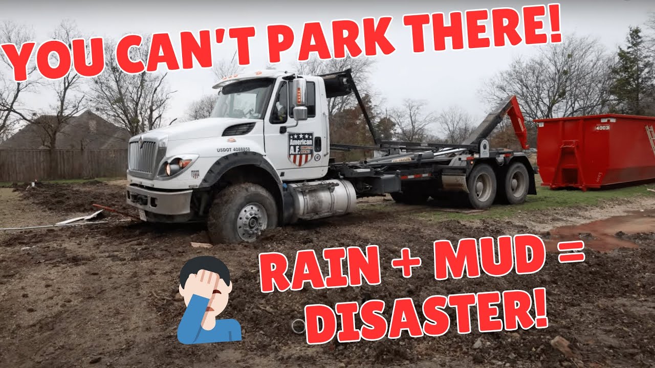 Rain, Mud, and Chaos: Dumpster Pickup & Delivery Gone Wrong