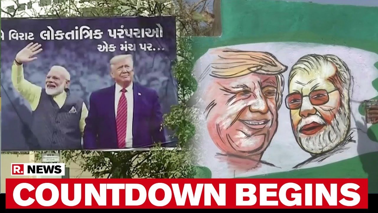 PM Modi And Trump Posters Put Up Ahead Of US President's Visit To India