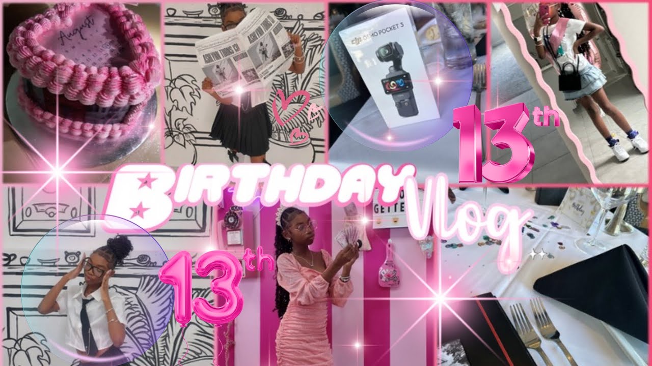 MY 13TH BIRTHDAY VLOG | I GOT A NEW CAMERA!!, burnaway cake, pandora, ringlight, and so much more