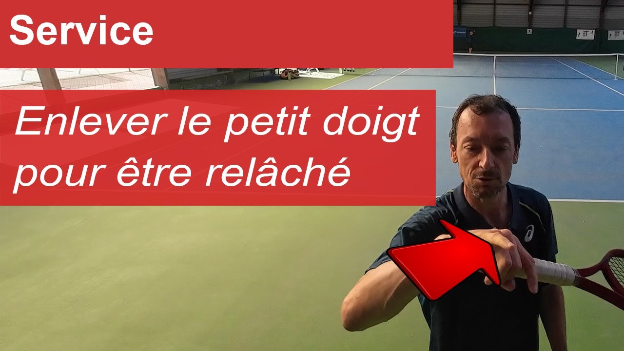 Service au tennis sans le petit doigt pour &ecirc;tre plus relax !