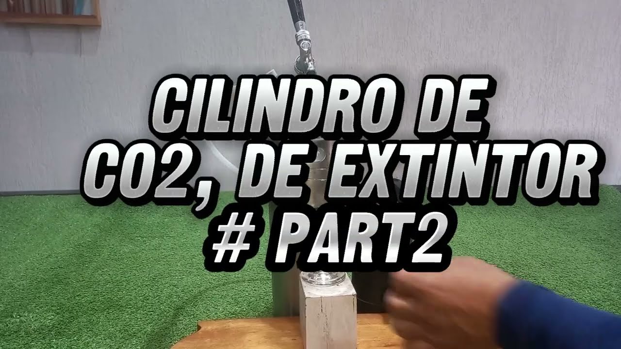 Cilindro de CO2 caseiro com extintor, 100% funcional.