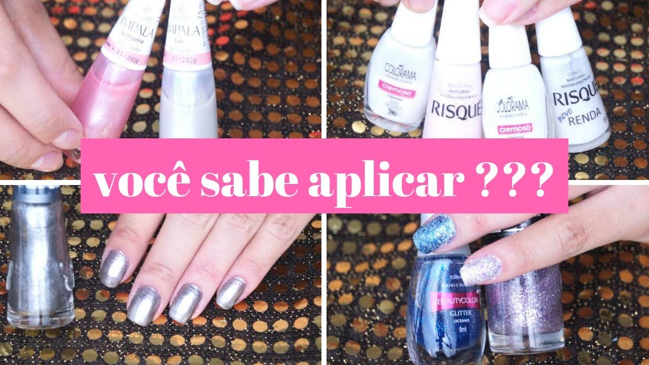 Como aplicar cada tipo de esmalte -Cintilantes,Perolados,Metálicos...