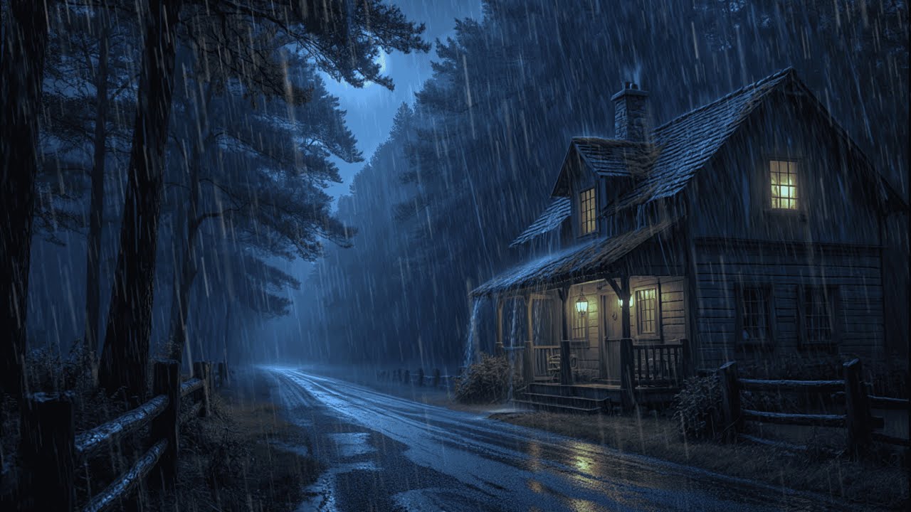 Rain Sounds For Sleeping - 99% Instantly Fall Asleep With Rain And Thunder Sound At Night