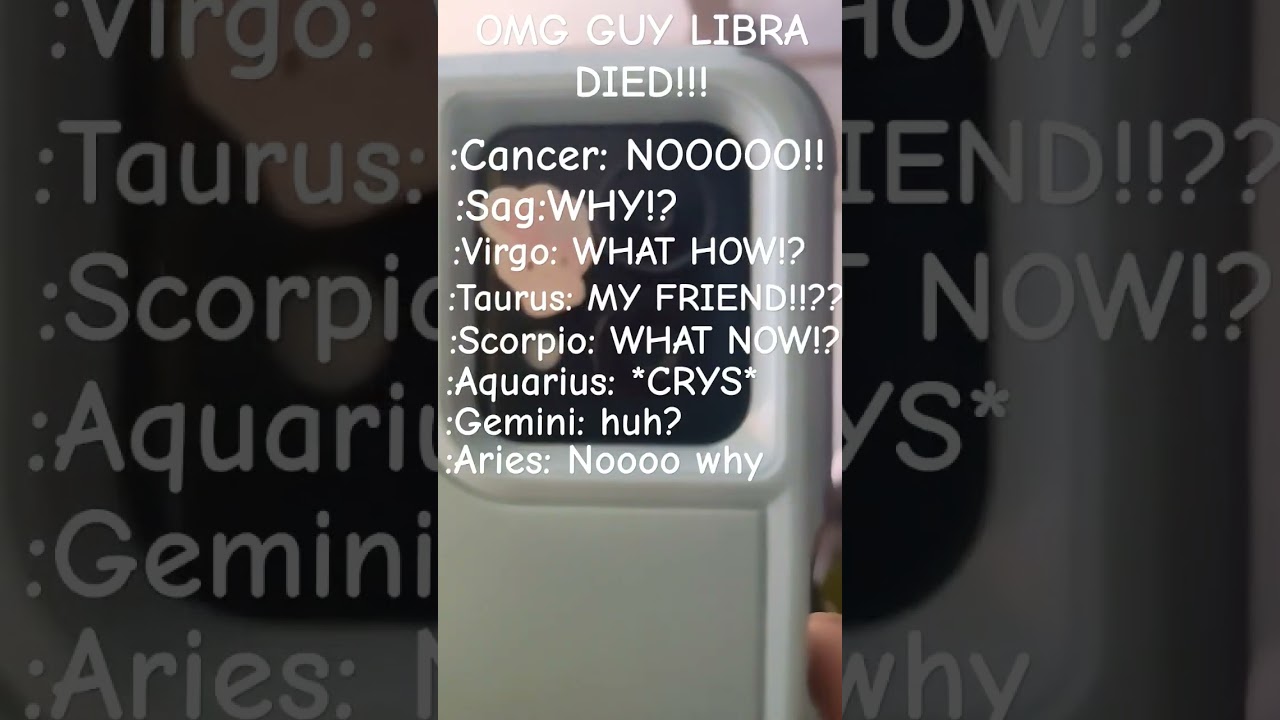 #zodiacsigns zodiac signs reactions if Libra died