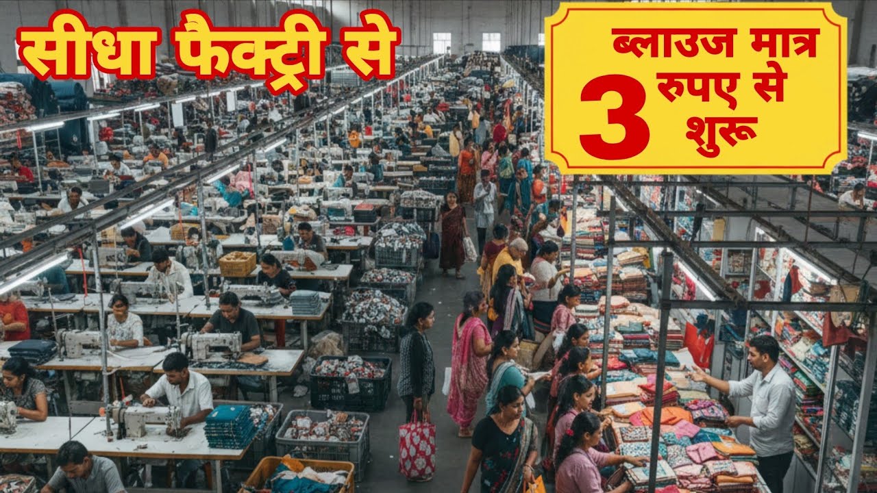 ब्लाउज पिस मात्र Rs 3 रुपए से शुरू सुरत का सबसे बड़ा गोडाउन होलसेल शॉप सीधा फैक्ट्री से 