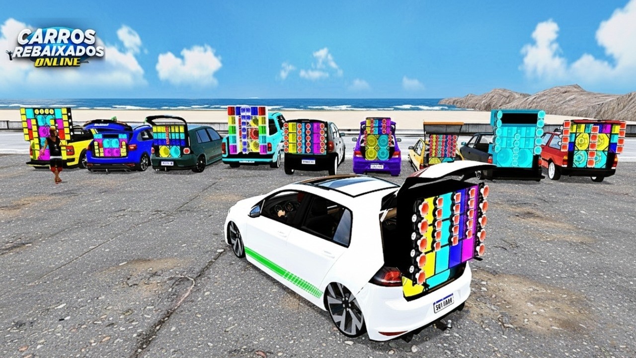 CARROS REBAIXADOS ONLINE | MEGA ENCONTRO DOS CARROS DA VOLKSWAGEN REBAIXADOS NA PRAIA