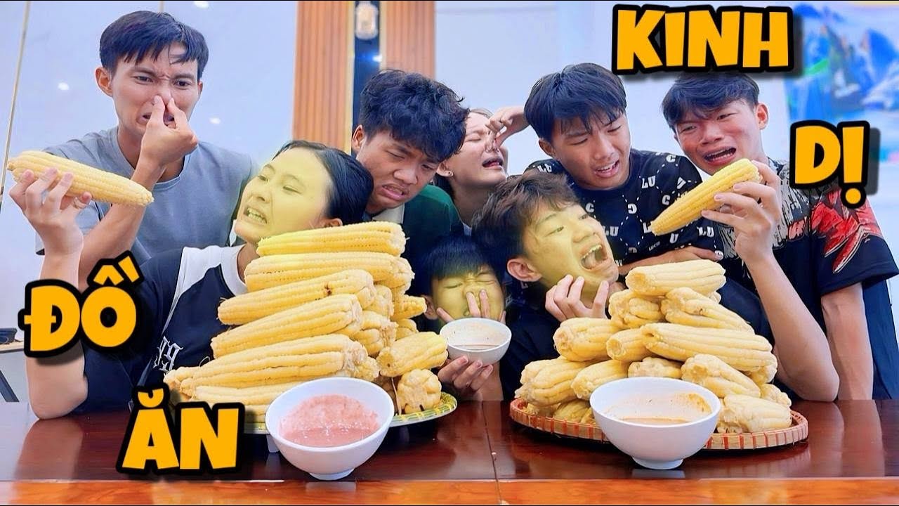 Anh Ba Phải Vlogs | Thử Thách Ăn Đồ Ăn K.I.N.H D.Ị 🤮 -Bắp Luộc Chấm Mắm Thúi🌽