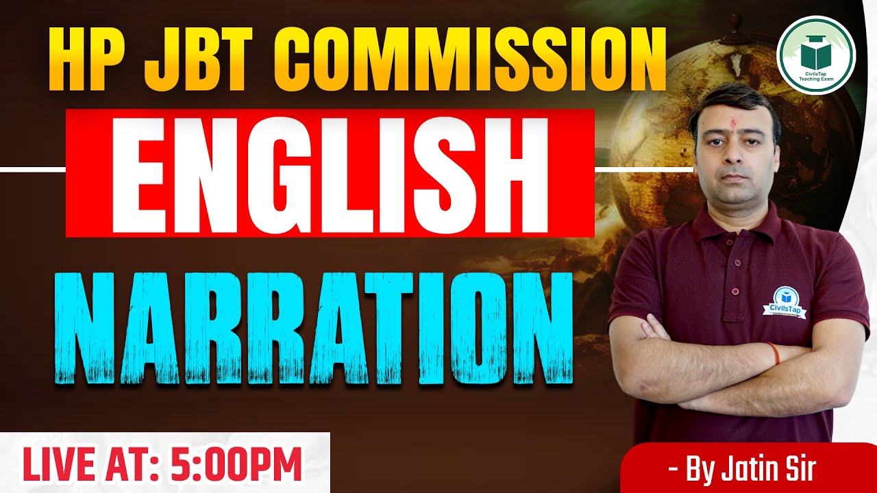 HP JBT Commission | English | Narration | Most Expected MCQs | Civilstap Teaching Exam