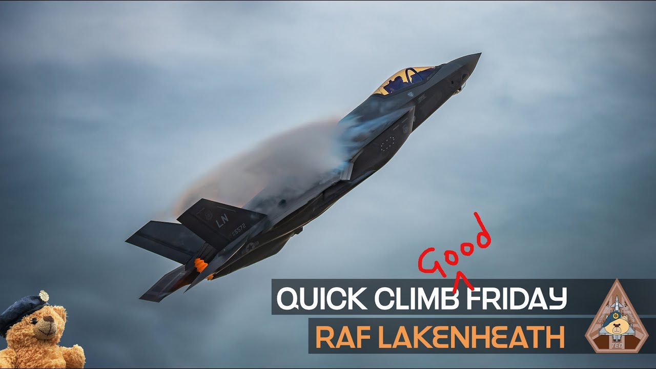 Quick Climb 'GOOD' Friday 1 HOUR NON-STOP F15, F22 & F35 Quick Climbs RAF Lakenheath RIP Speakers 4K
