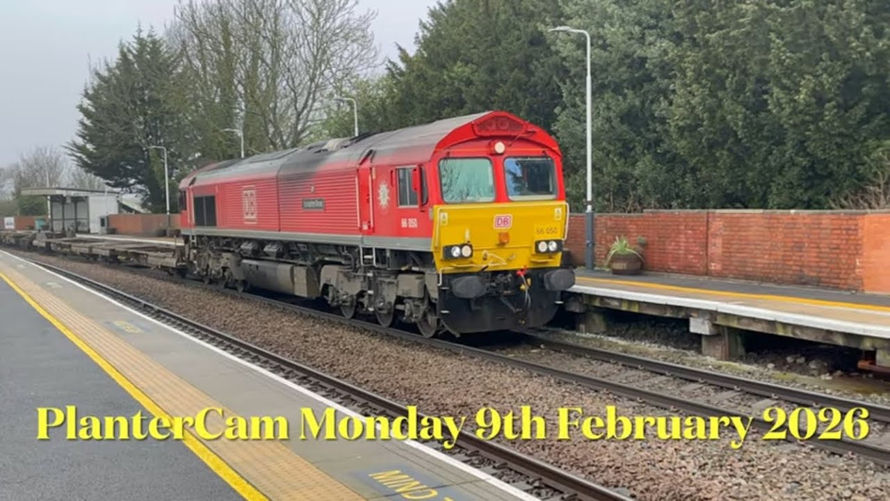 “PlanterCam” freight @ Lea Road Monday 9th February 2026 includes several horn beeps @S2RUF 