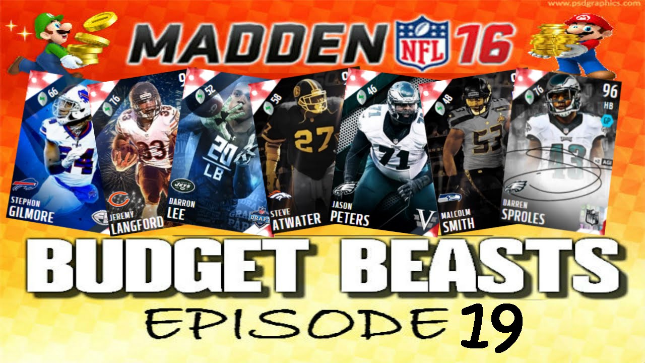 BUDGET BEASTS! AMAZING CARDS FOR REALLY CHEAP! Madden 16 Ultimate Team Episode 19