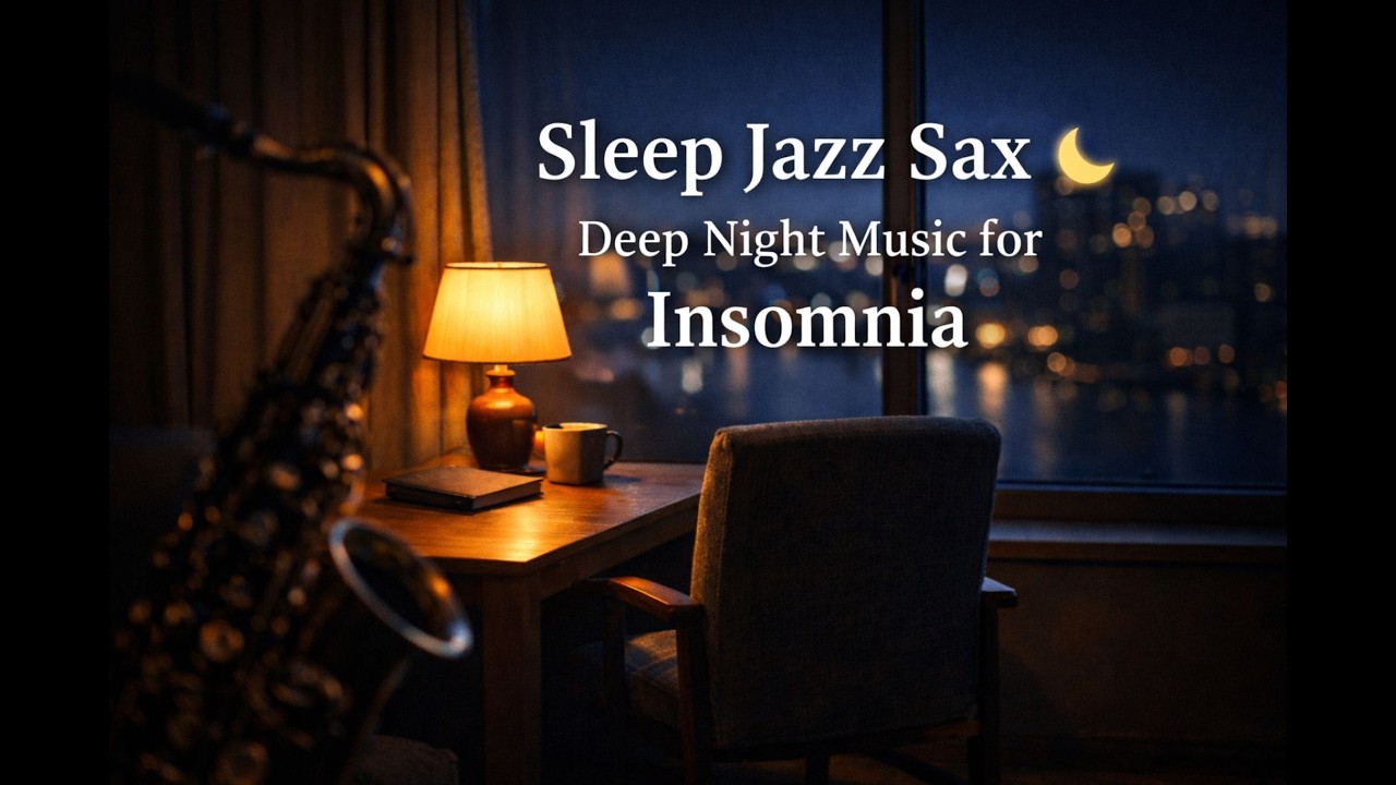 Sleep Jazz Sax 🌙 Deep Night Music for Insomnia (3 Hours)