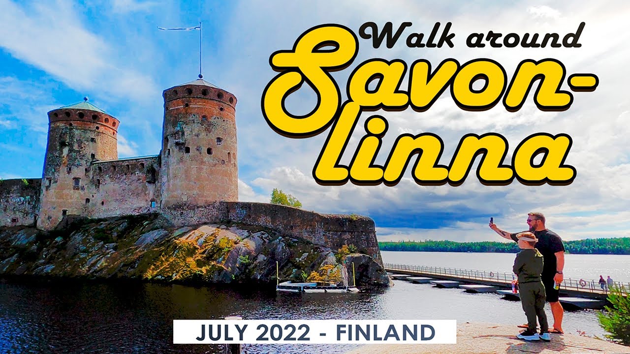 Walk around Savonlinna, July 2022, Finland [4K]