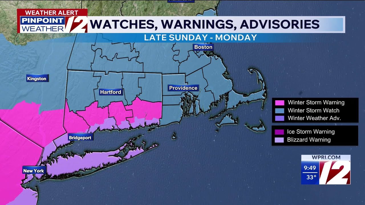 WPRI 12 Weather Forecast 2/21/26: Tracking a Major Winter Storm Sunday Night and Monday