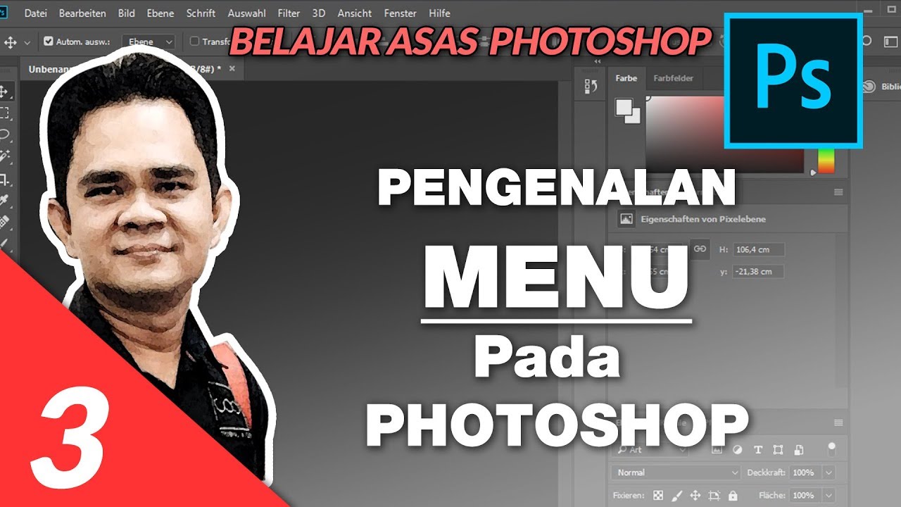 Asas item MENU di Photoshop, yang sangat penting