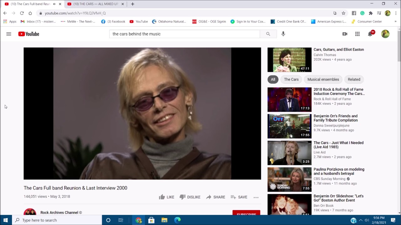 Last benjamin Orr interview with the original members of 
