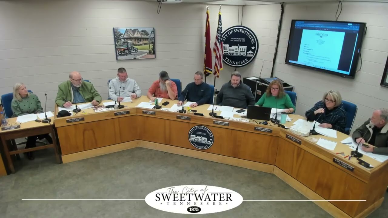 Monthly workshop of the Mayor & Board of Commissioners of the City of Sweetwater TN - February 23