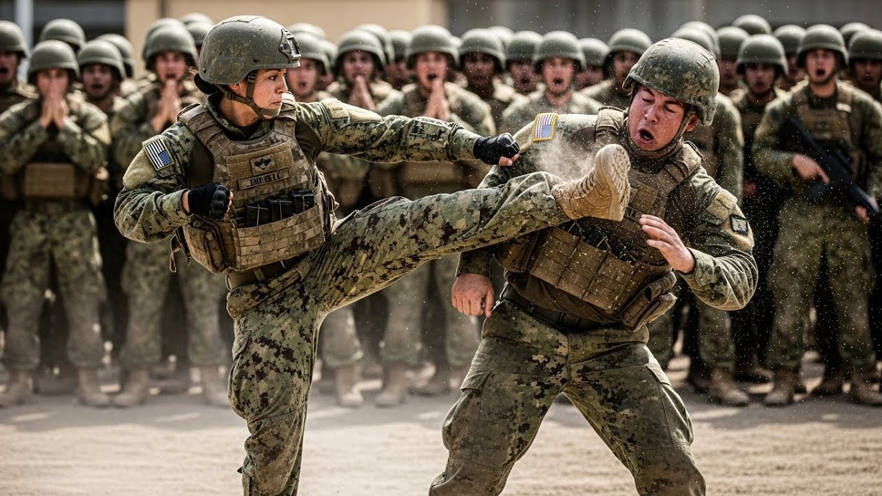 “I’m a Navy SEAL!” Sergeant Tried to Throw Her Out — Until She Shattered His Leg Before 500 Soldiers