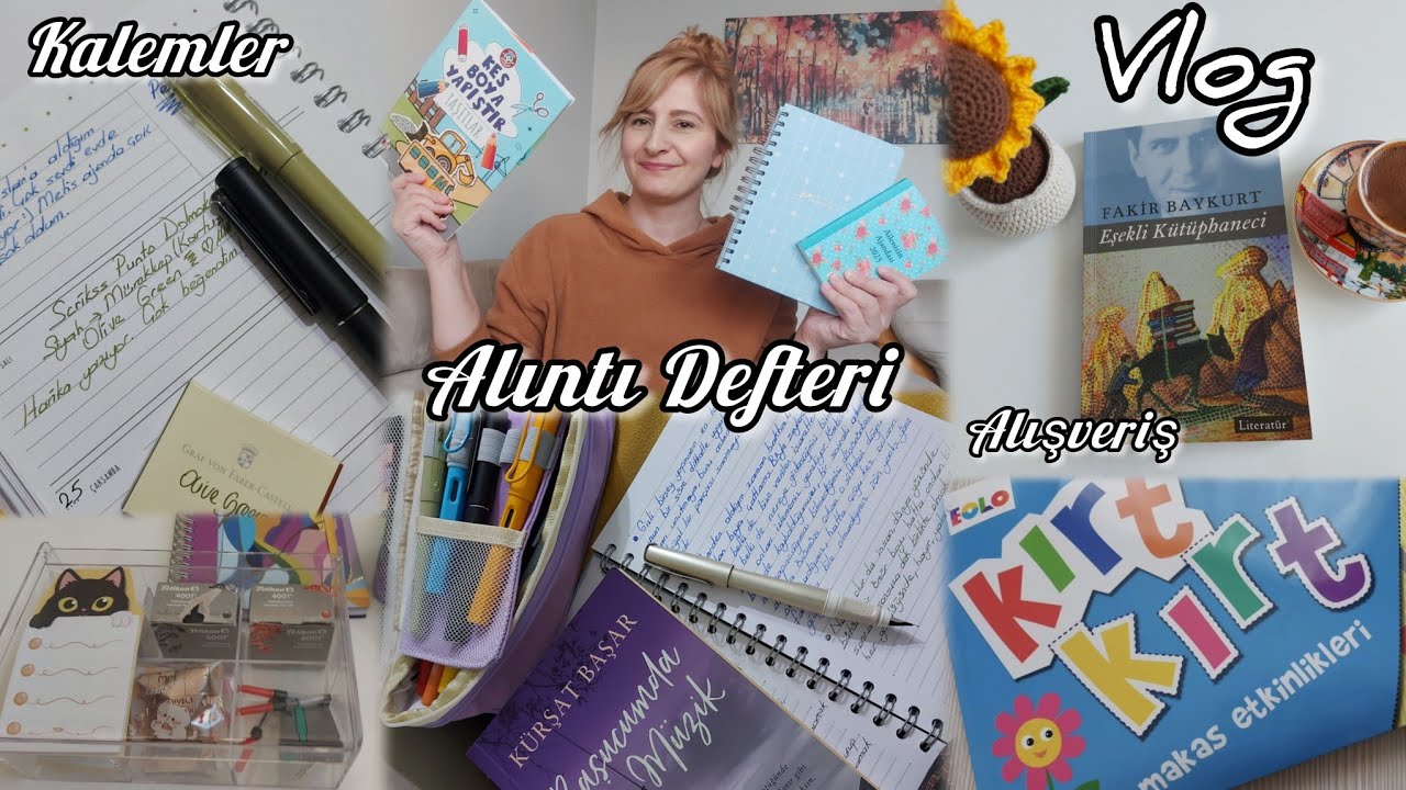 Alışverişler, Alıntı Defterim ve Dolmakalem, Neler Okuyorum?Oğlumun Makas Etkinlikleri Kitabı #vlog