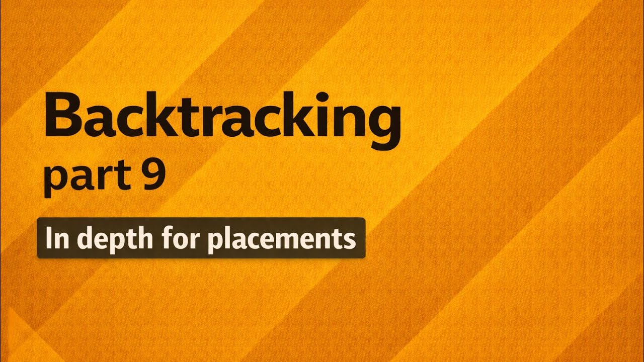 Backtracking Lecture 9 🔥 | Sudoku Solver Explained | Recursion + Backtracking