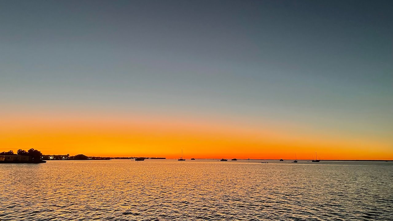 Sunset over the Peace River in Punta Gorda, FL