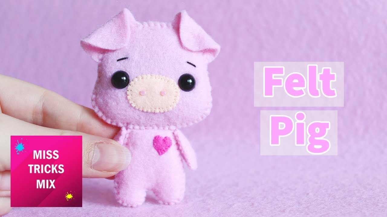 DIY Cute Pig Felt Plush | Kawaii Crafts | Felt Crafts